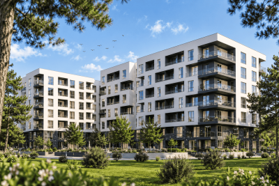 2-izbový byt na 7.poschodí s výhľadom na more v Montevideo Residence – len 70 m od pláže