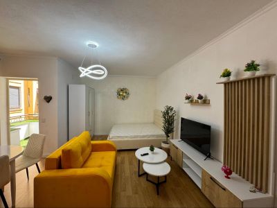 Newly furnished studio with a balcony near the sea.