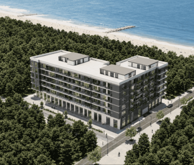 3-izbový apartmán na 6. poschodí s výhľadom na more, Montevideo Residence