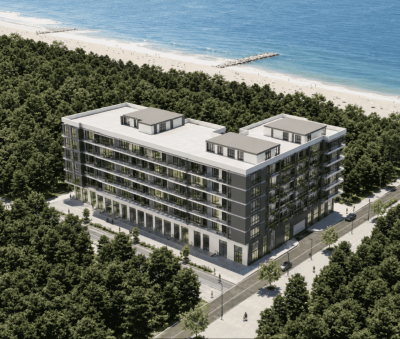 2-izbový apartmán s výhľadom na more v projekte Montevideo Residence, iba 70m od pláže
