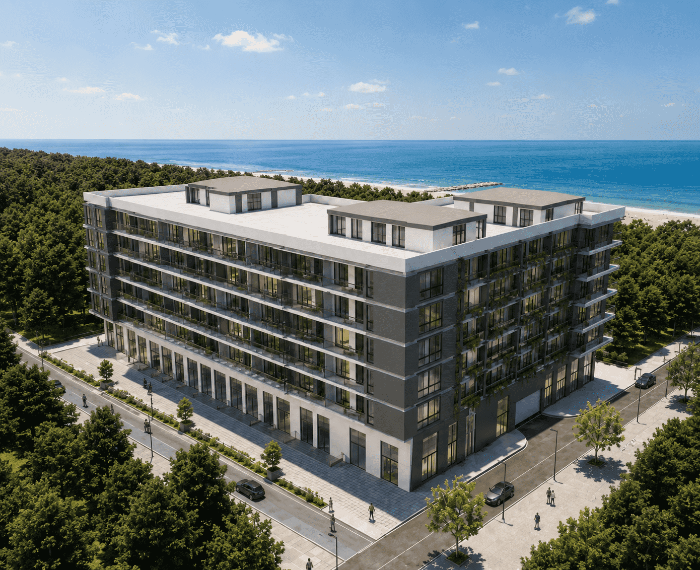 2-izbový byt s balkónom v Montevideo Residence, len 70 m od pláže - 1