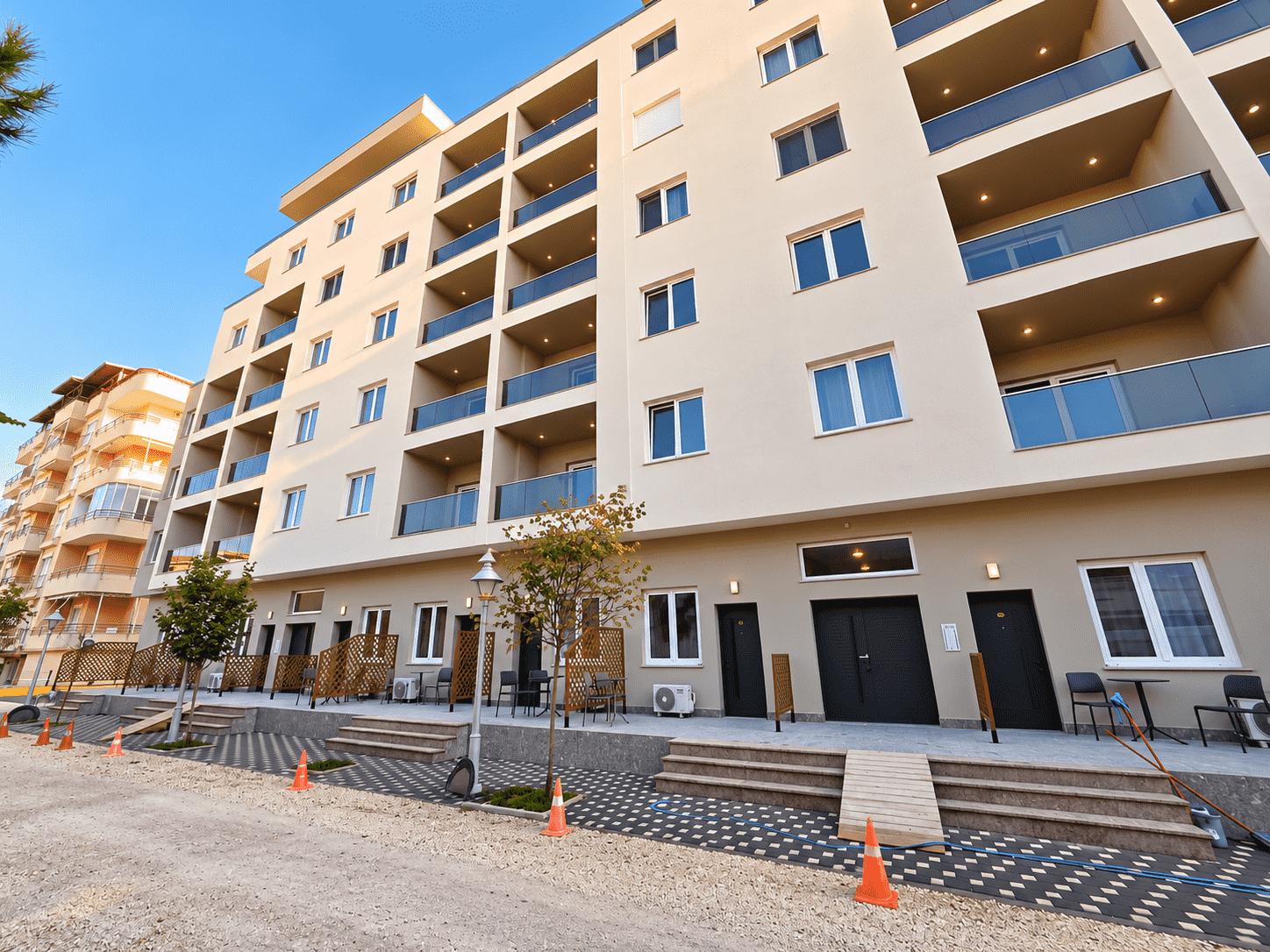 Golem, new building - 2-bedroom apartment with balcony, 300 m from the sea - 2