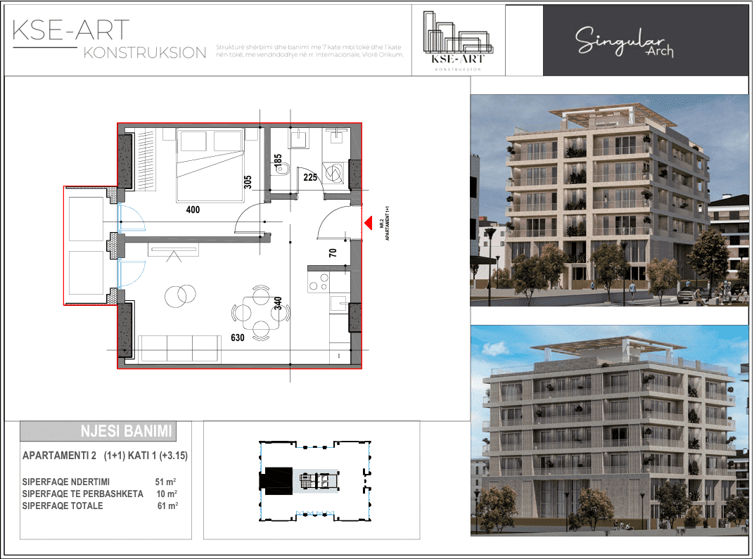Albánsko, Orikum (Vlorë) – moderný 1 + 1 apartmán - 6