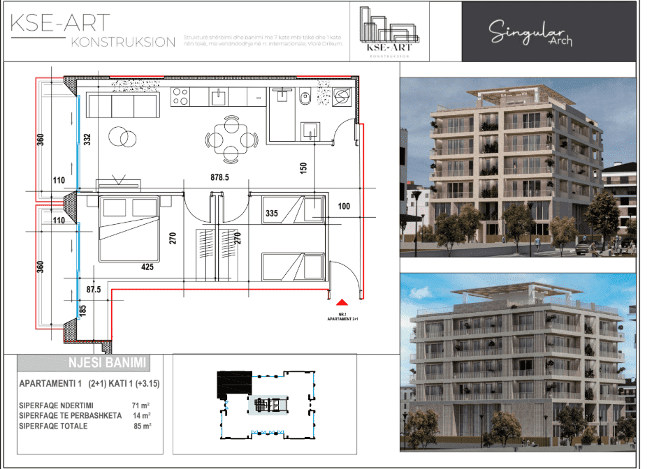 Albánsko, Orikum (Vlorë) – moderný 2 + 1 apartmán - 6