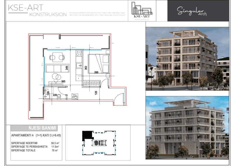 Albánie, Orikum (Vlorë) – moderný apartmán 1+1 - 6