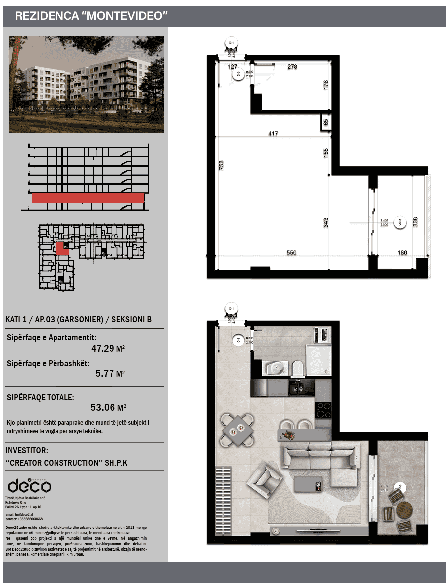 Štúdio v projekte Montevideo Residence, iba 70m od pláže - 2