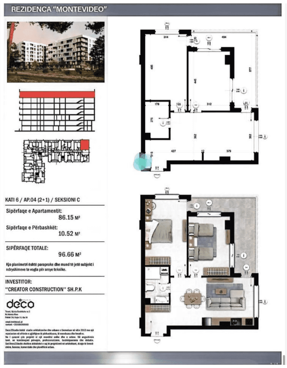 3-izbový apartmán na 6. poschodí s výhľadom na more, Montevideo Residence - 17
