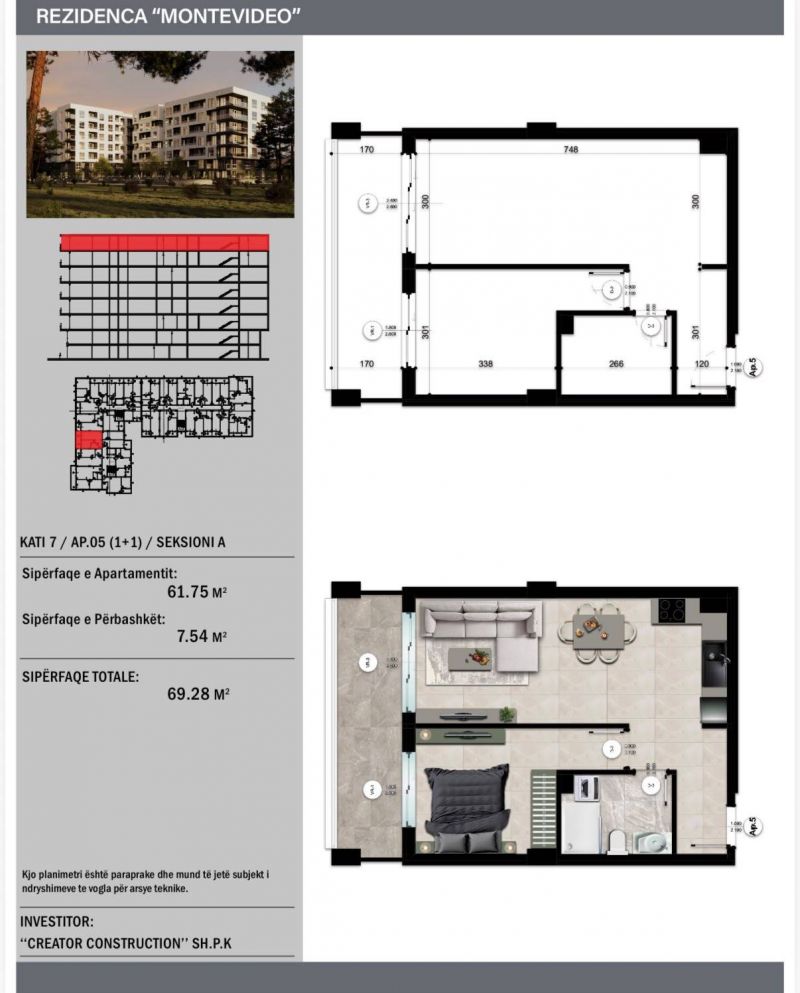 2-izbový apartmán s výhľadom na more v projekte Montevideo Residence, iba 70m od pláže - 3