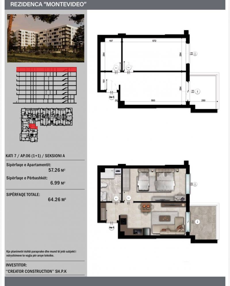 Moderný 2-izbový apartmán s výhľadom na more v projekte Montevideo Residence, iba 70m od pláže - 3